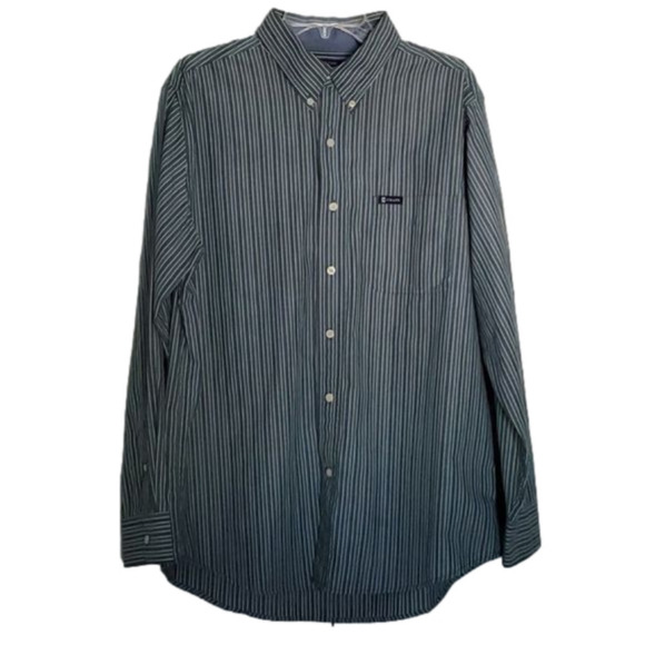 Chaps Men's Striped Button Down Shirt Size Large - Picture 1 of 9